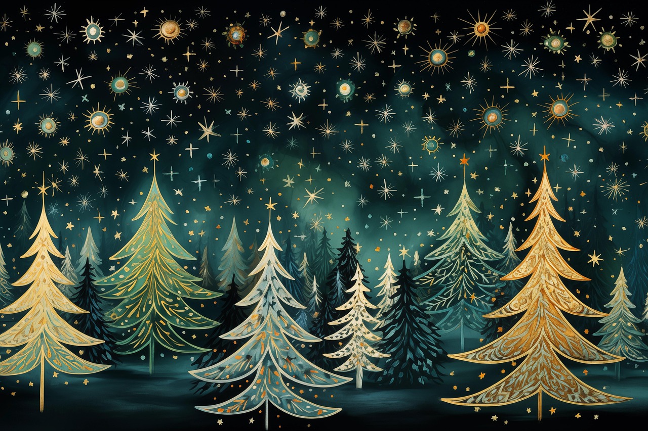 christmas forest 8450969 1280